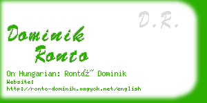 dominik ronto business card